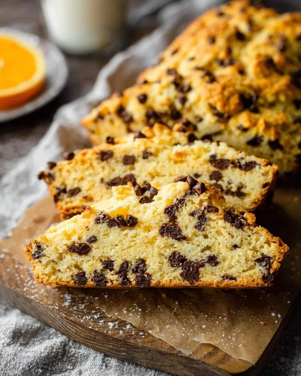 orange chocolate chip scone bread