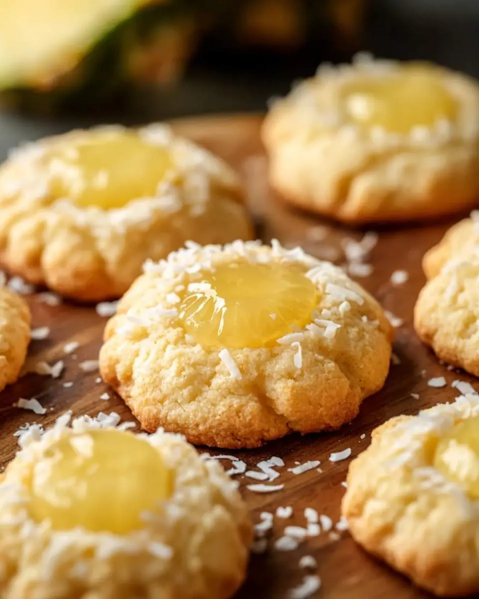 pineapple coconut thumbprint cookies recipe 1