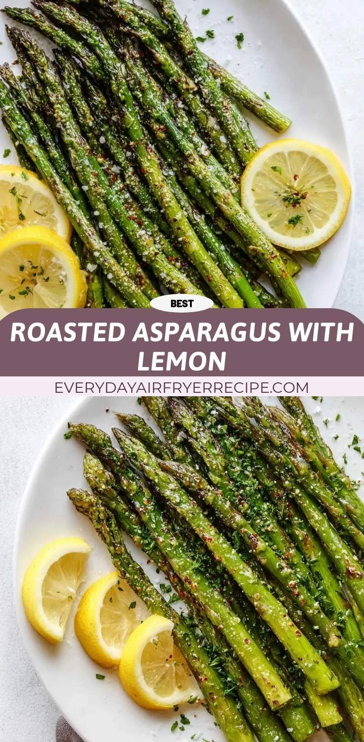 roasted asparagus with lemon pinterest