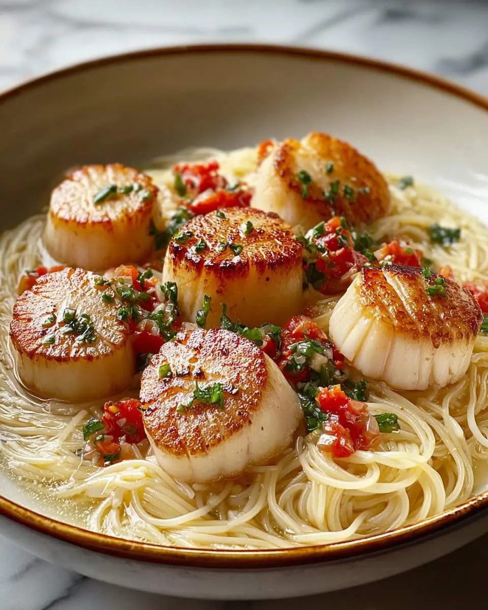 sea scallops with angel hair pasta recipe 1