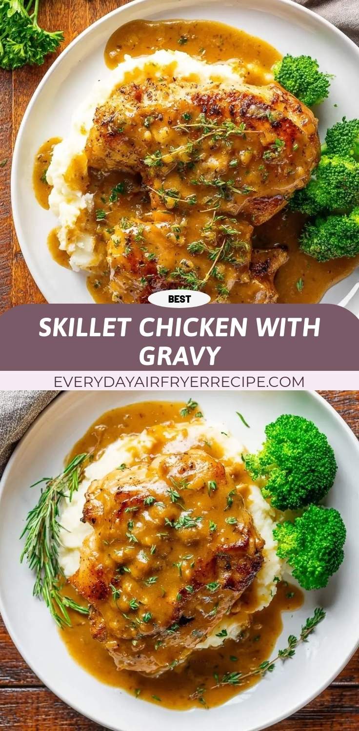 skillet chicken with gravy pinterest
