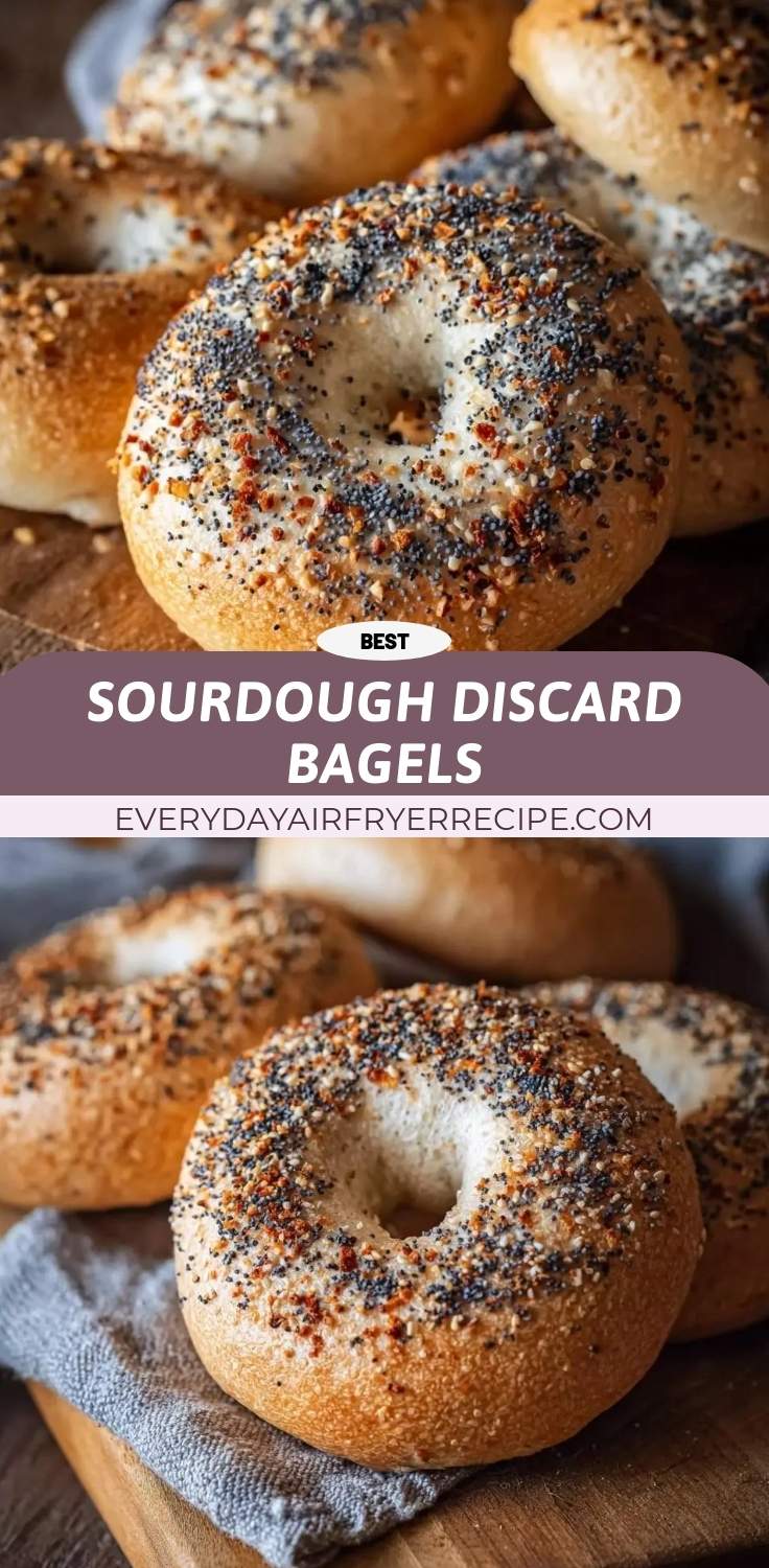 sourdough discard bagels pinterest