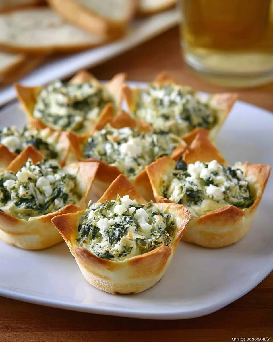 spinach and artichoke dip cups recipe 1 1