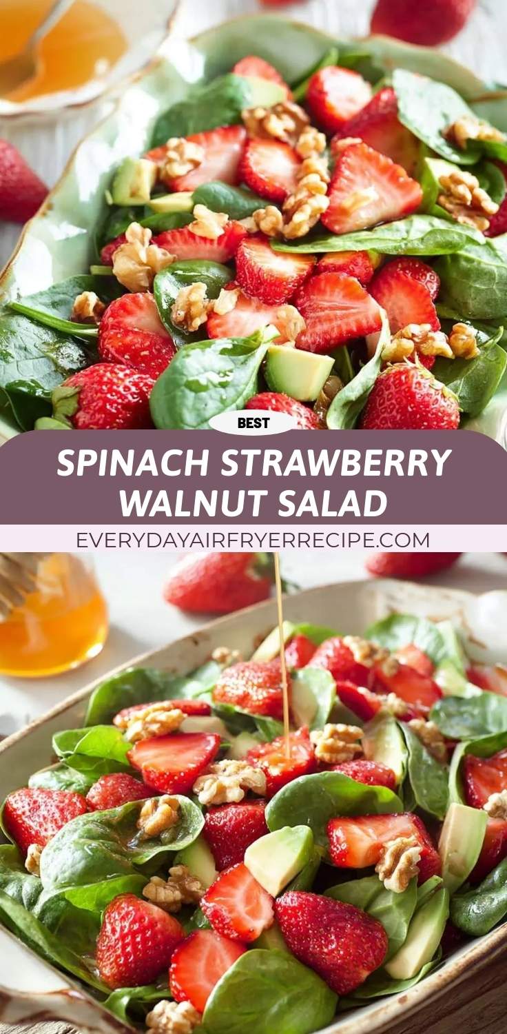 spinach strawberry walnut salad pinterest