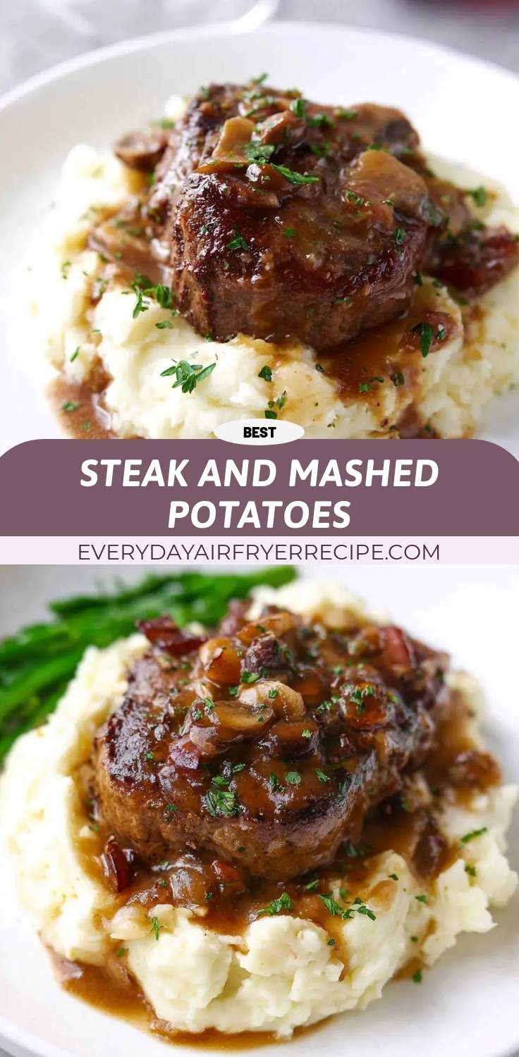 steak and mashed potatoes pinterest
