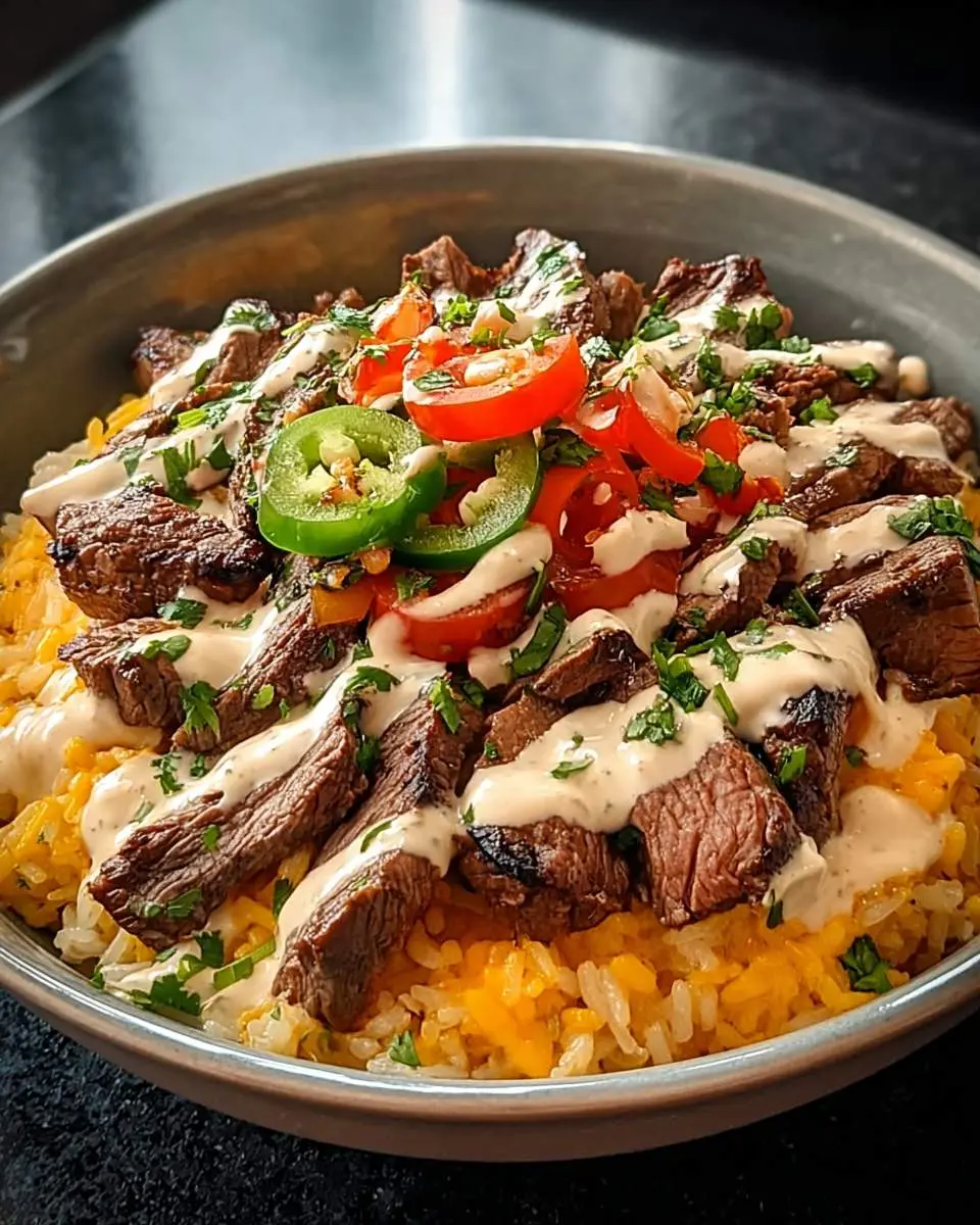 steak queso rice bowl recipe 1