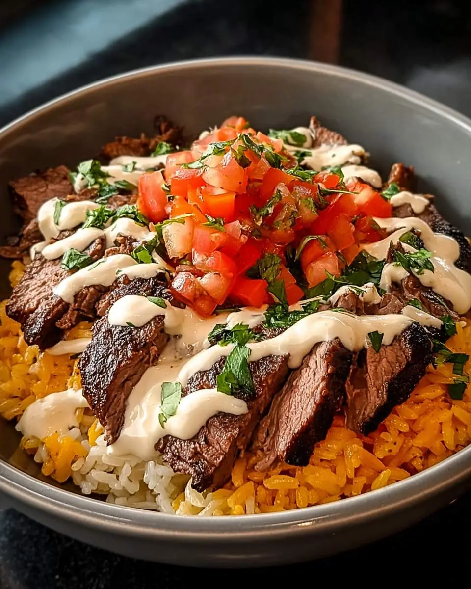 steak queso rice bowl recipe