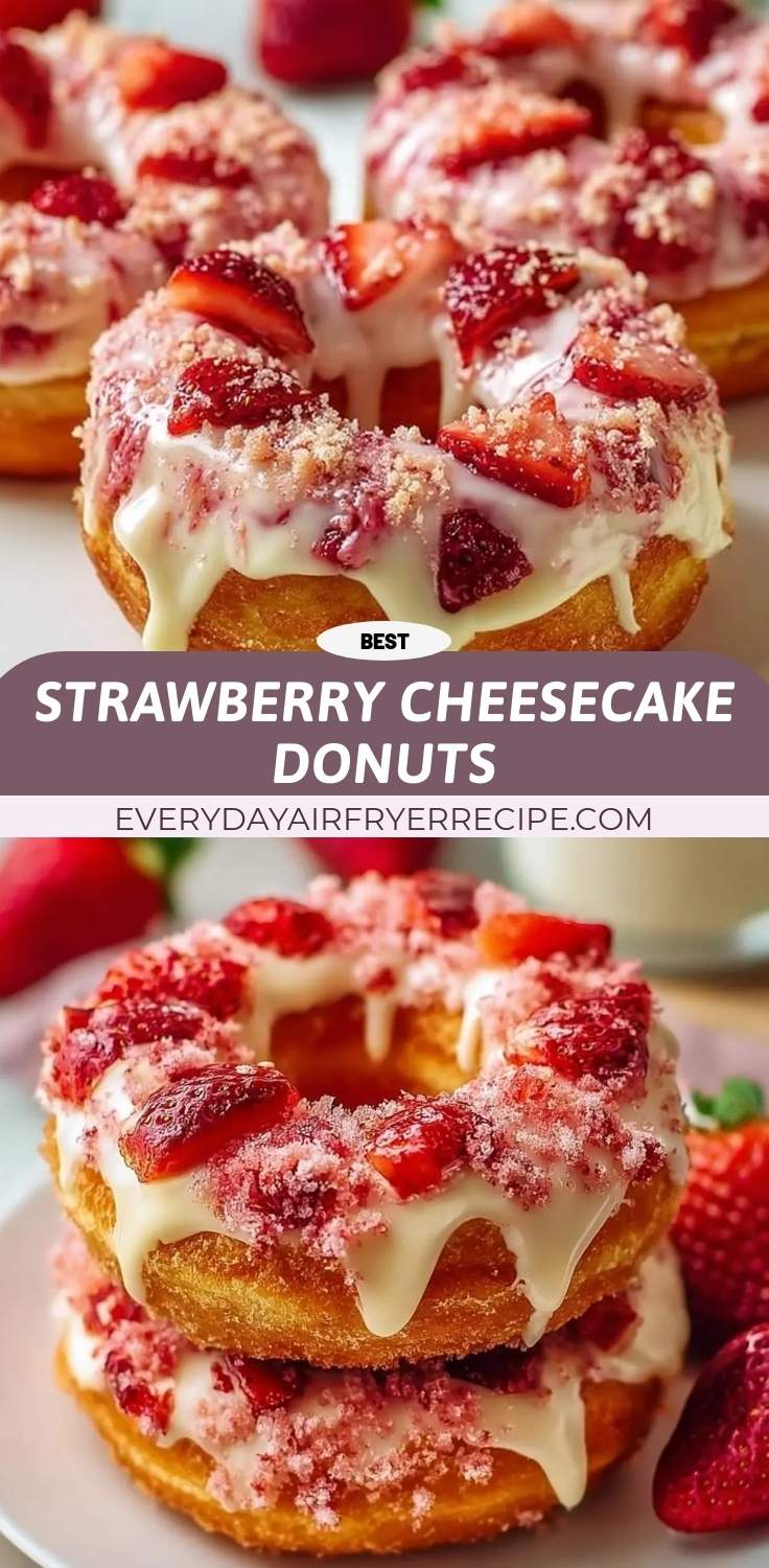 strawberry cheesecake donuts pinterest