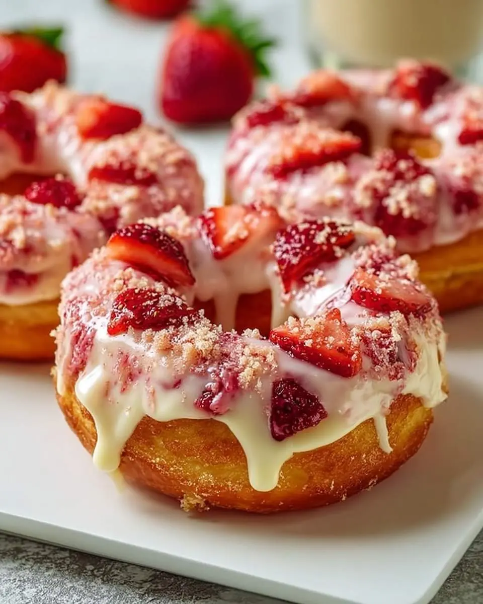 strawberry cheesecake donuts recipe 1
