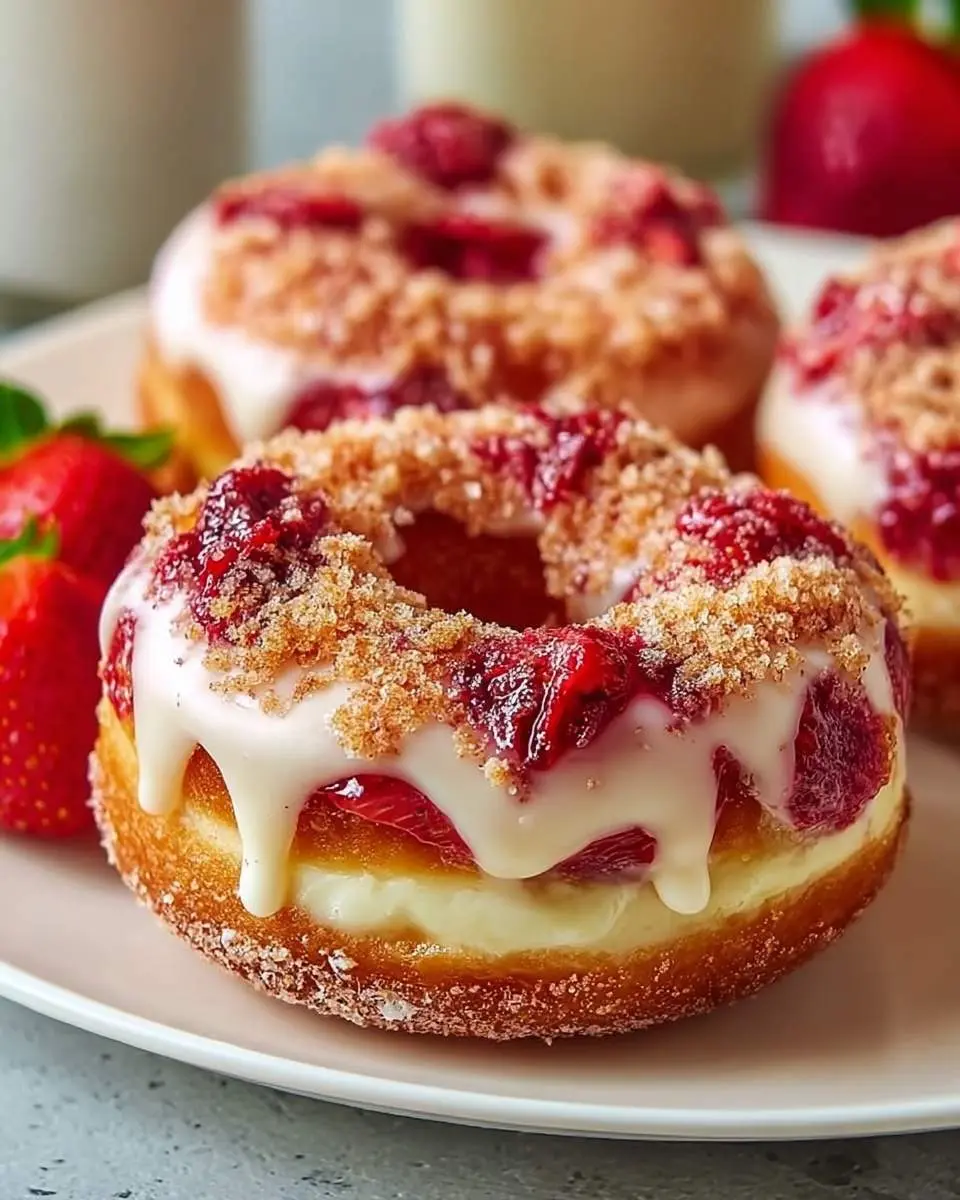 strawberry cheesecake donuts recipe