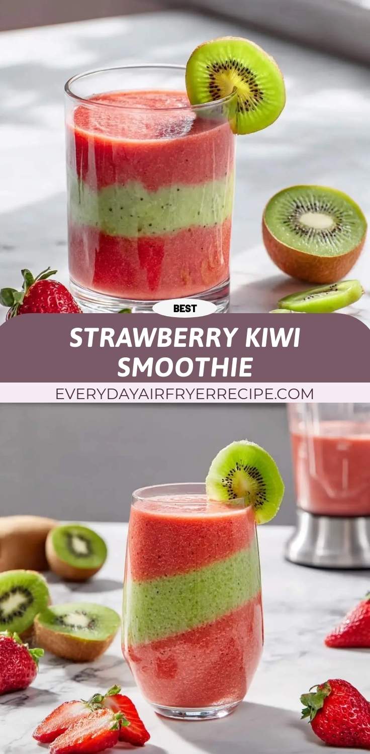 strawberry kiwi smoothie pinterest