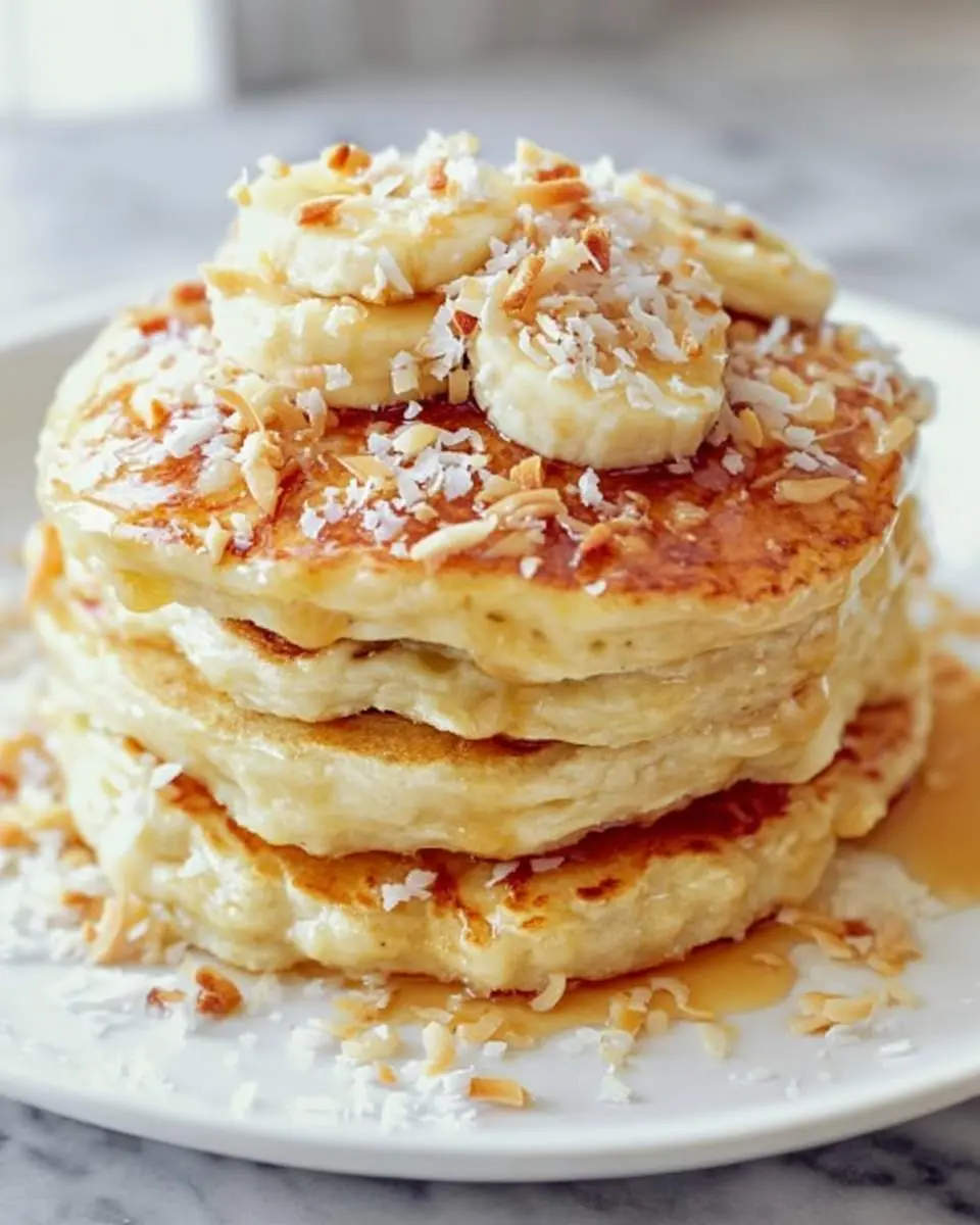 toasted coconut banana pancakes recipe 1