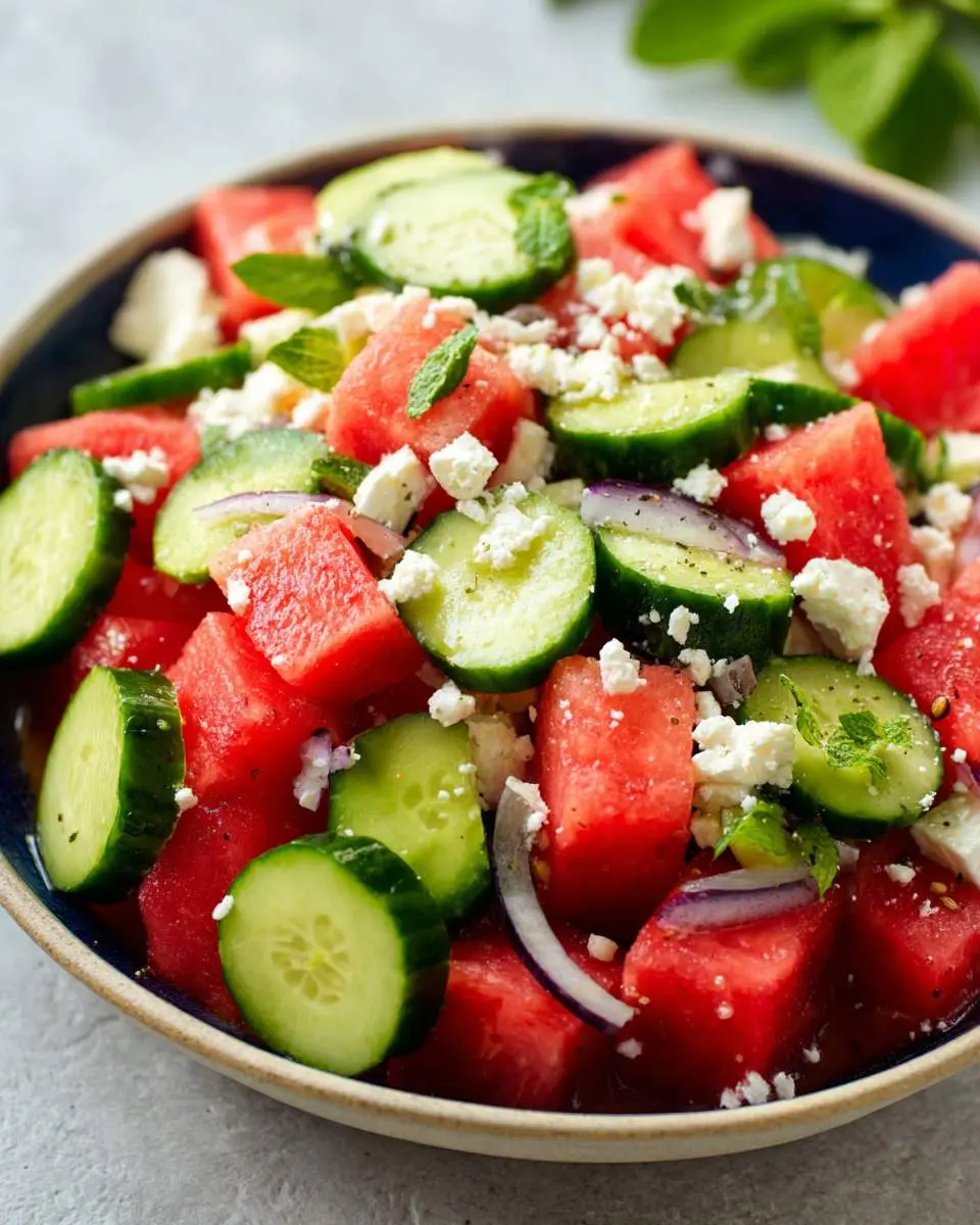 Watermelon Salad with Feta and Cucumber 26 watermelon salad with feta and cucumber recipe 1