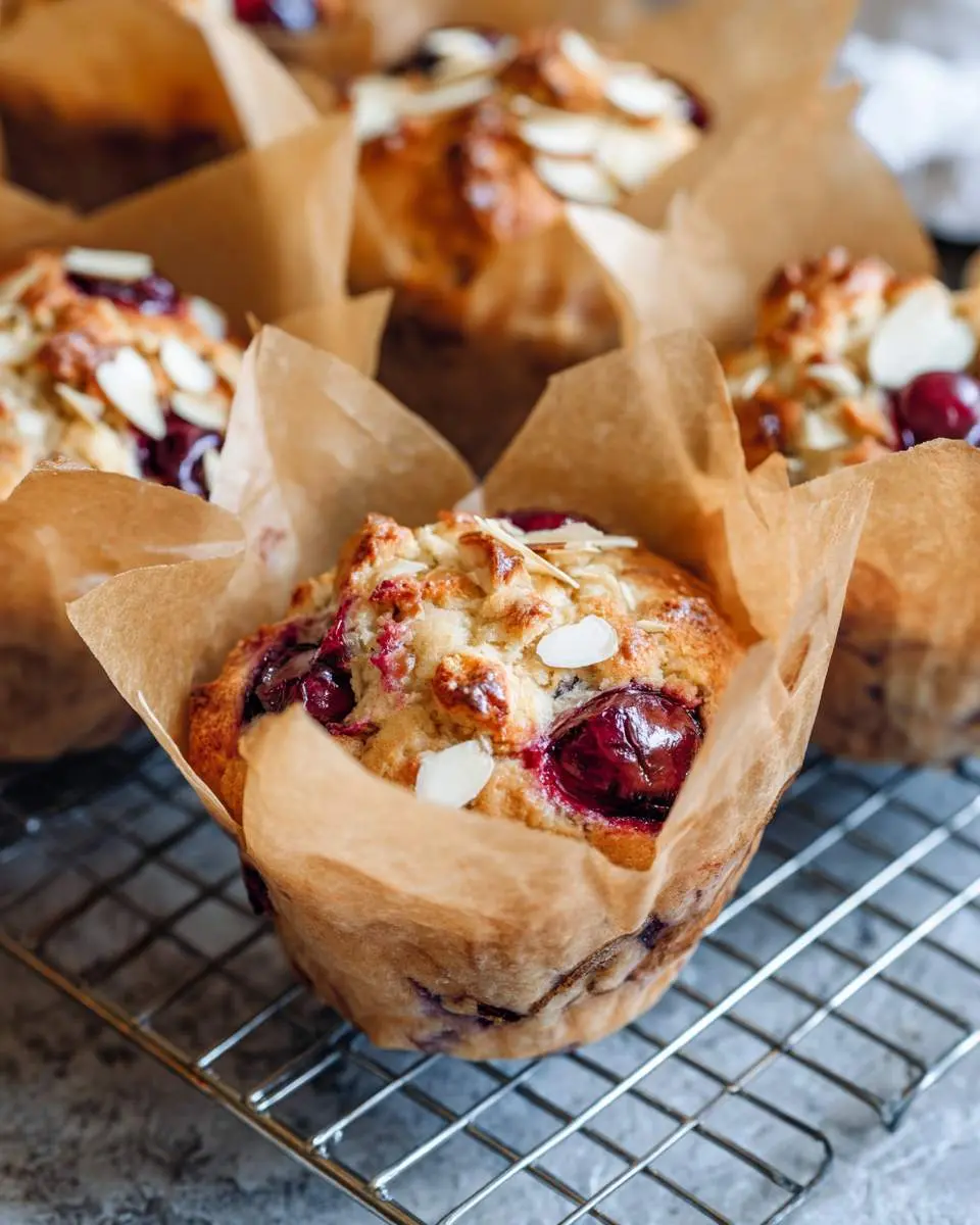 almond cherry muffins recipe 1