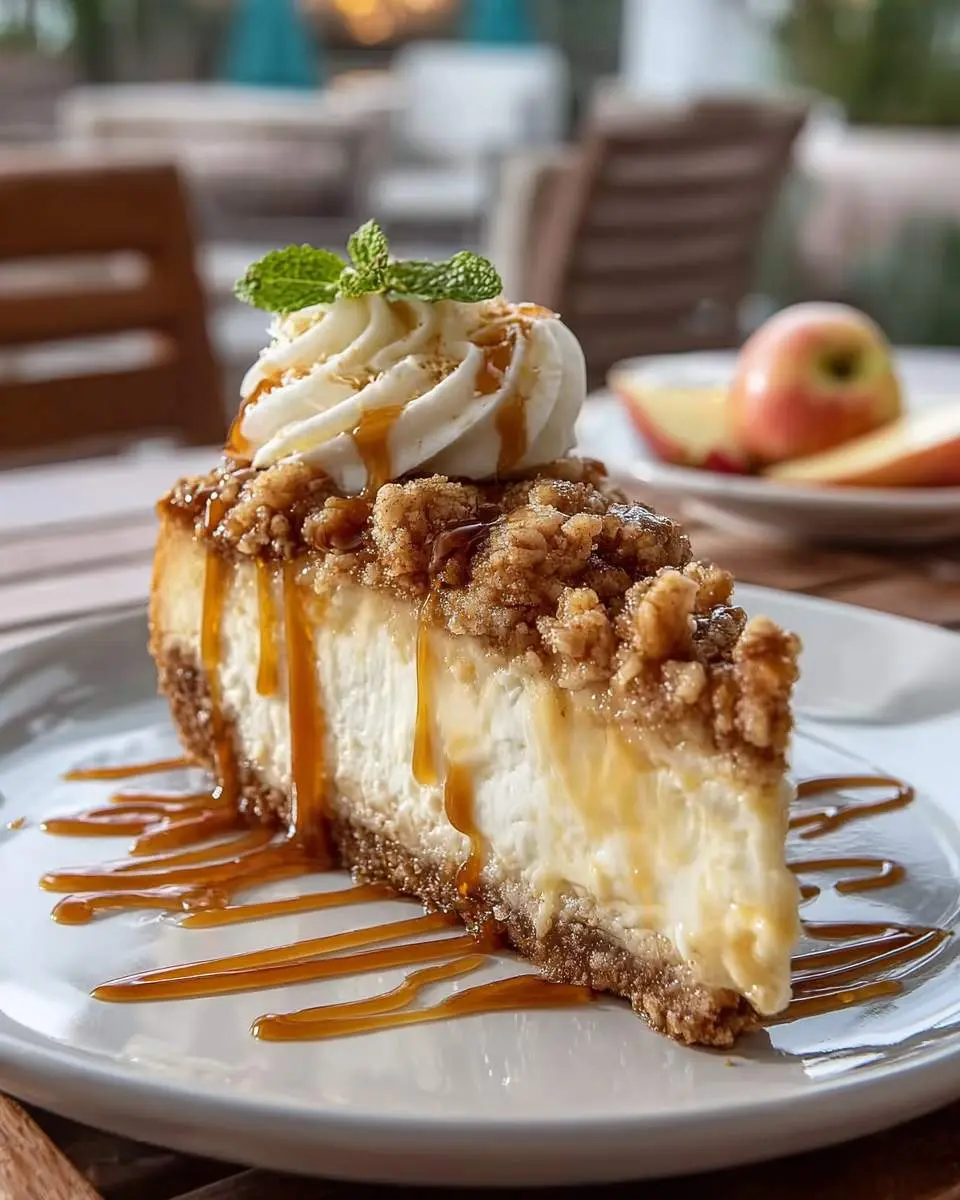 apple crisp cheesecake recipe