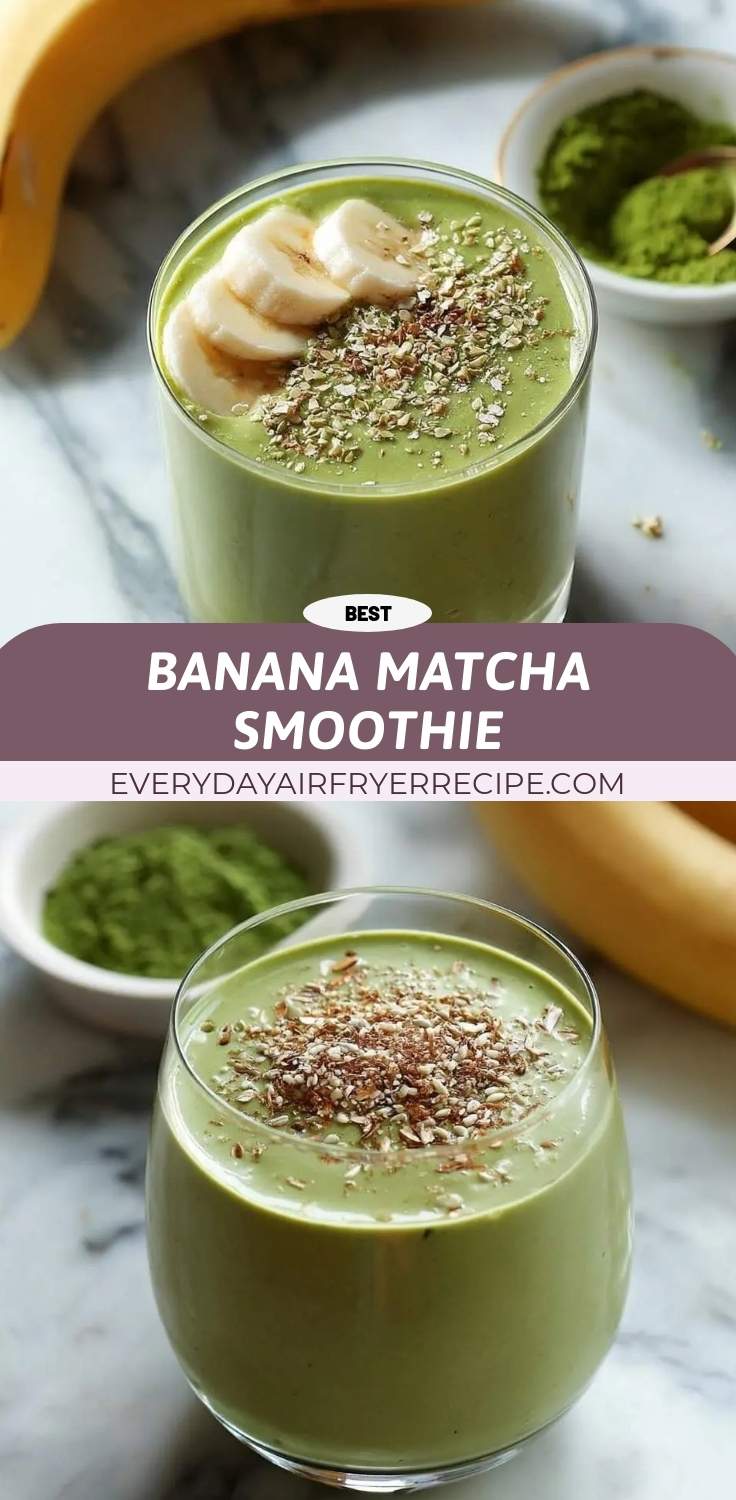 banana matcha smoothie pinterest