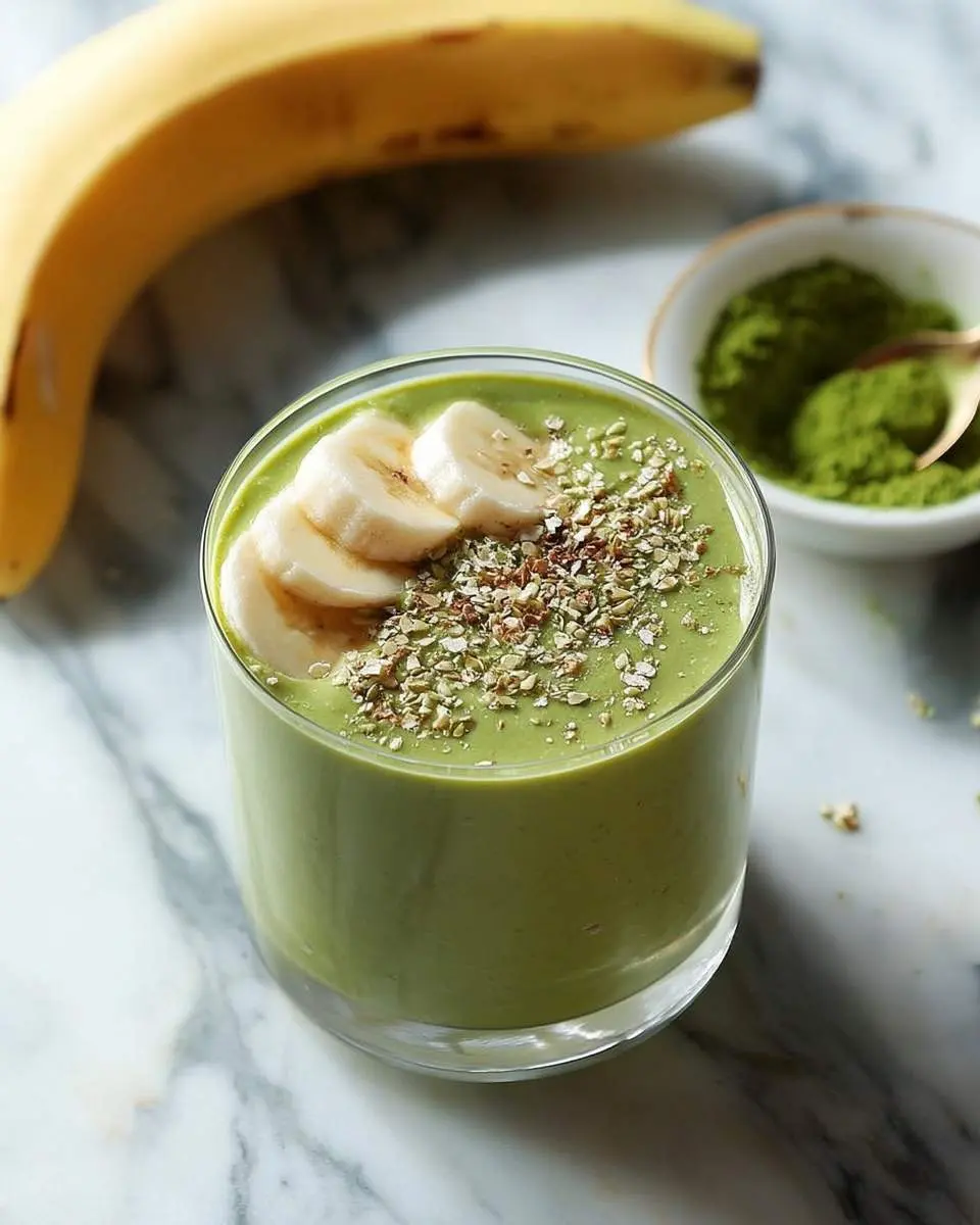 banana matcha smoothie recipe 1