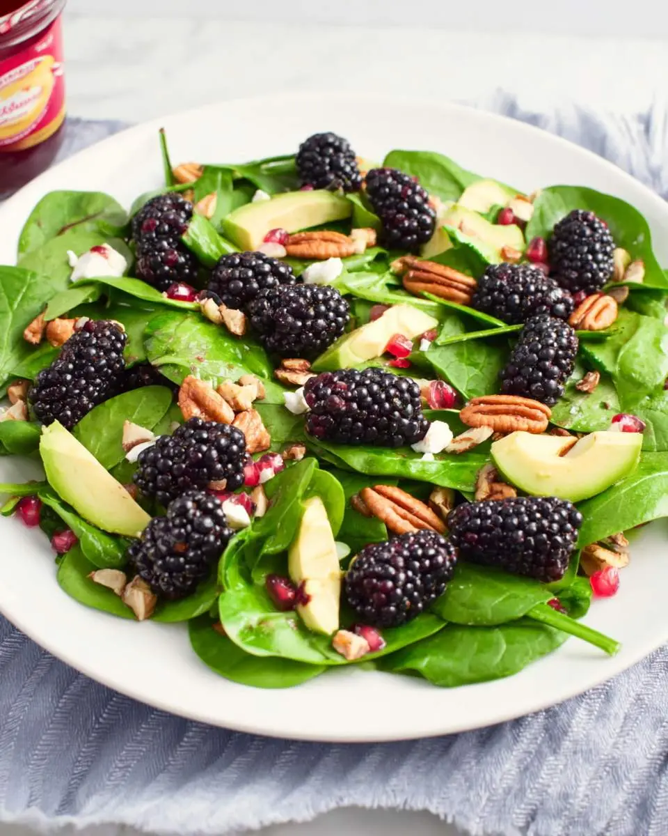 blackberry spinach salad ingredients and preparation