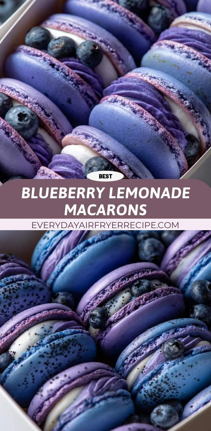 blueberry lemonade macarons pinterest