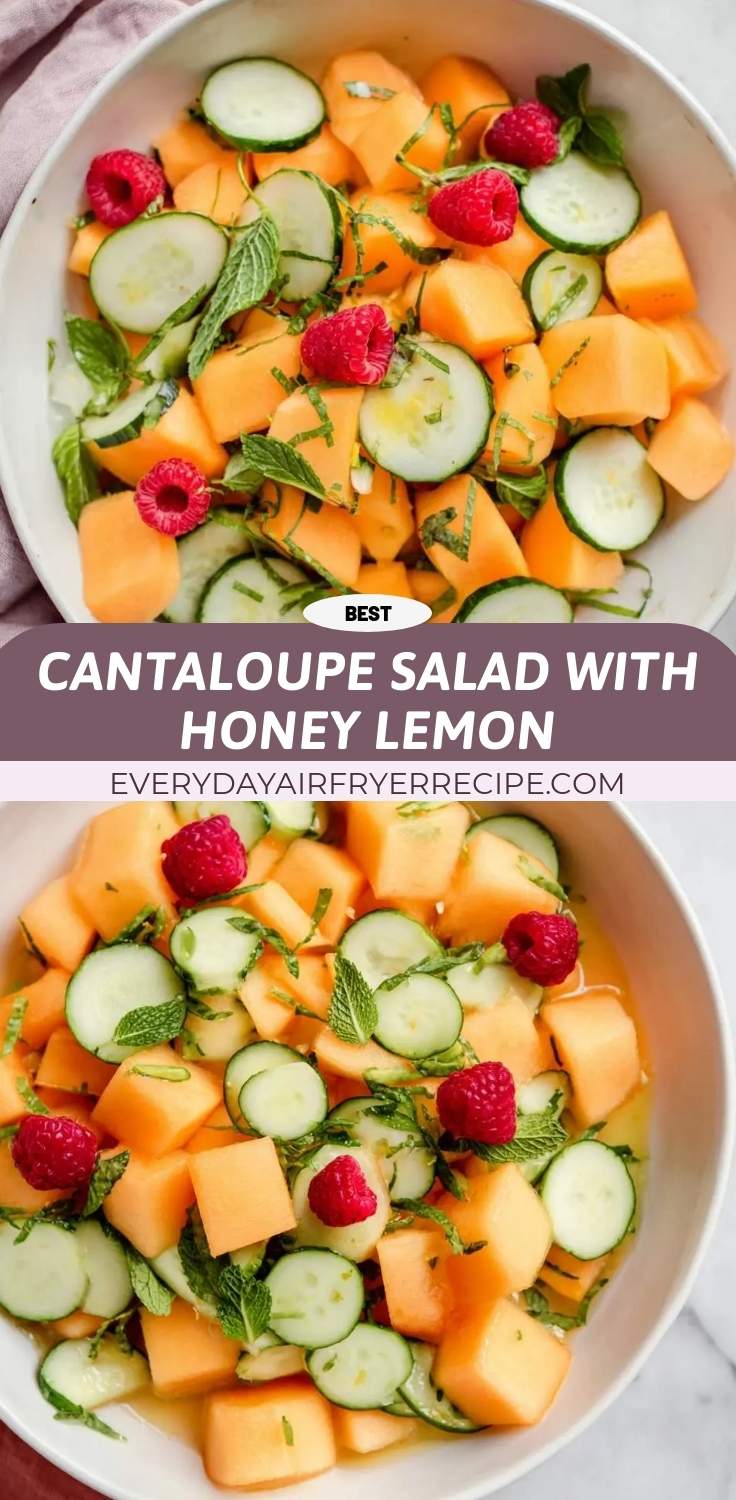 cantaloupe salad with honey lemon pinterest