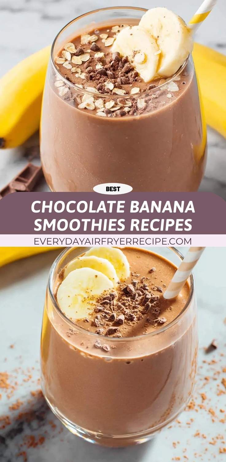 chocolate banana smoothies recipes pinterest