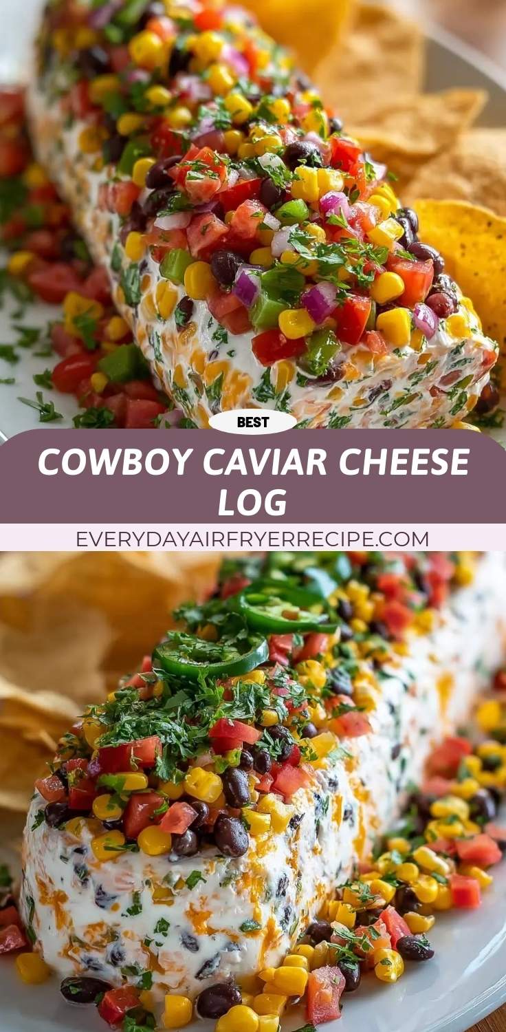 cowboy caviar cheese log pinterest