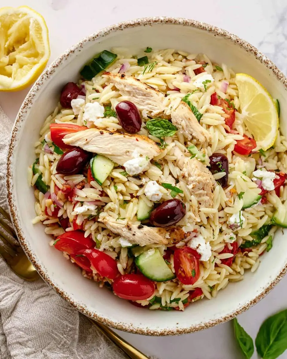 greek chicken orzo bowl recipe 1