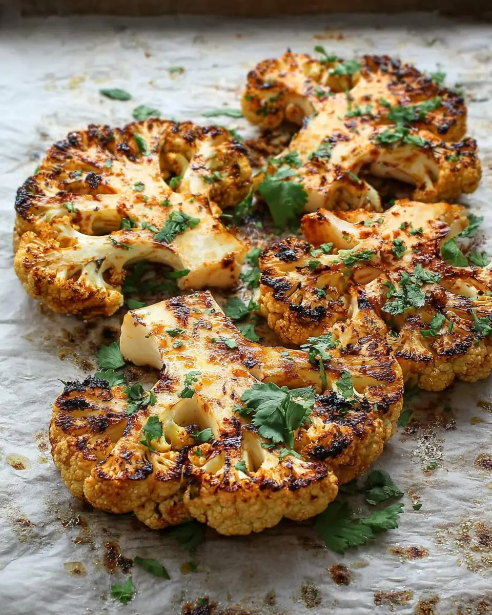 Grilled cauliflower steaks ingredients and preparation