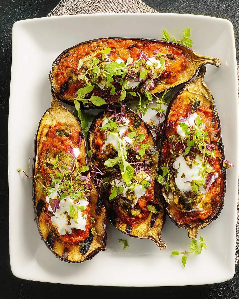 Grilled Eggplant with Harissa 26 step by step preparation of the recipe