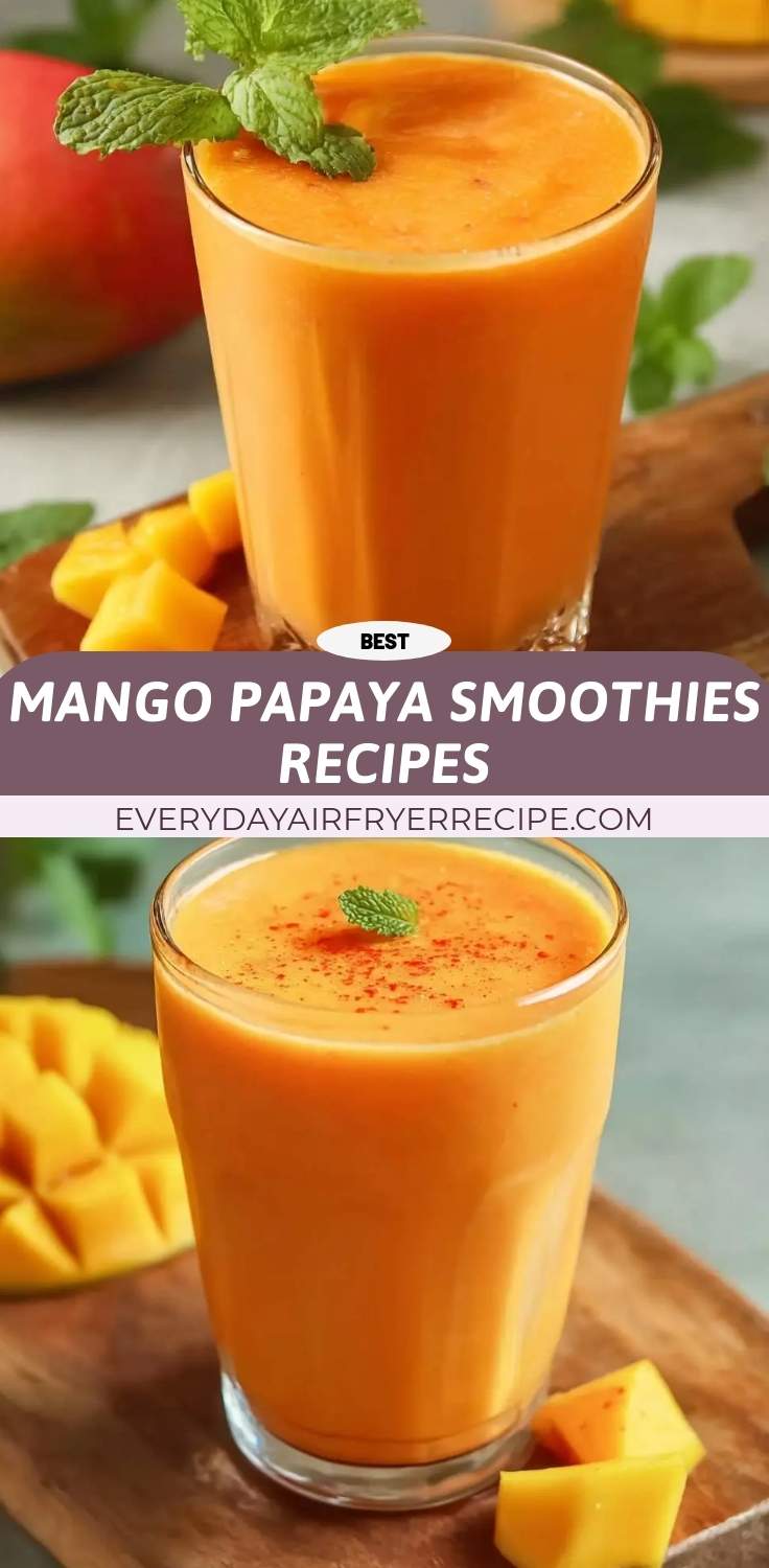 mango papaya smoothies recipes pinterest