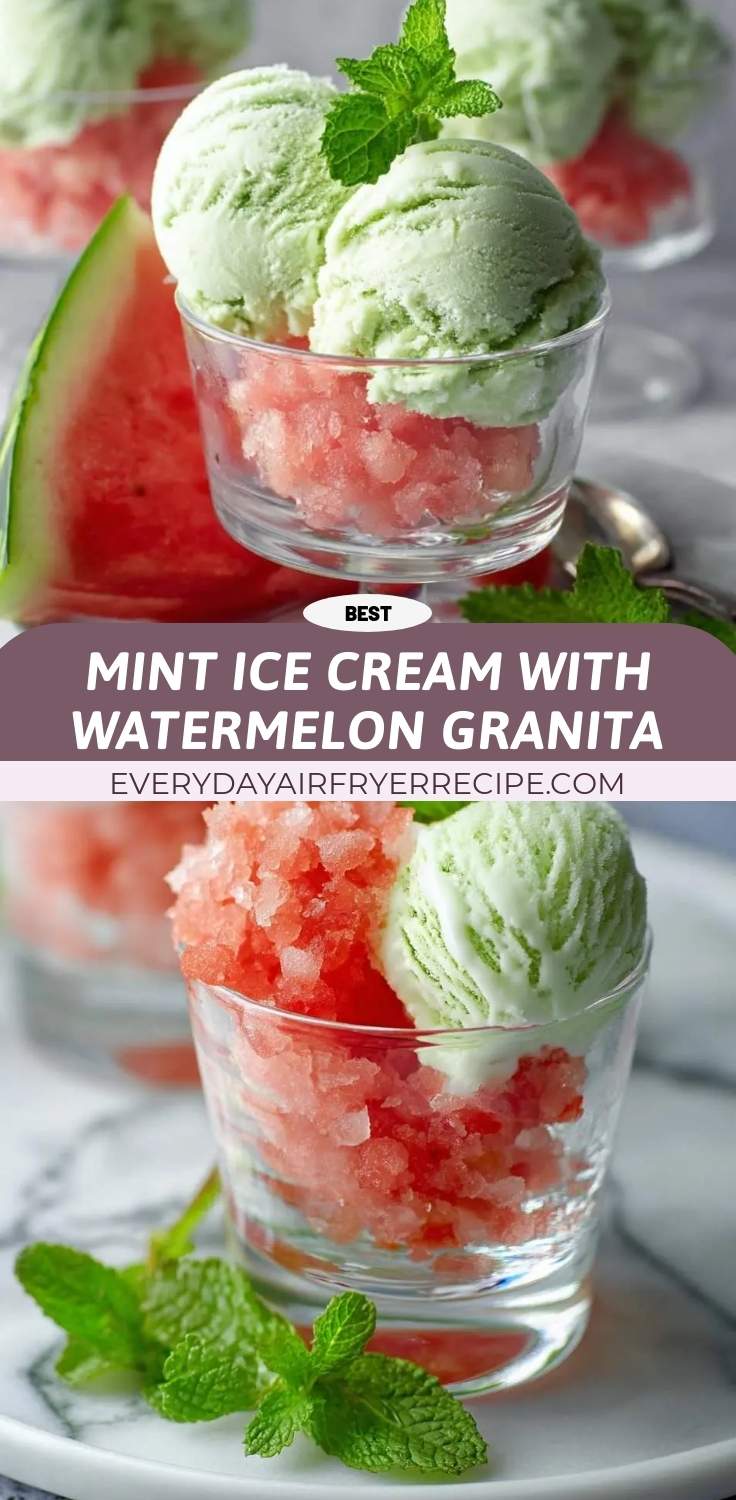 Mint Ice Cream with Watermelon Granita 28 mint ice cream with watermelon granita pinterest