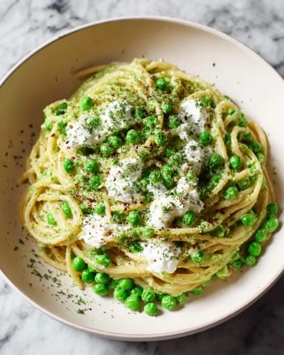 pea and ricotta pasta