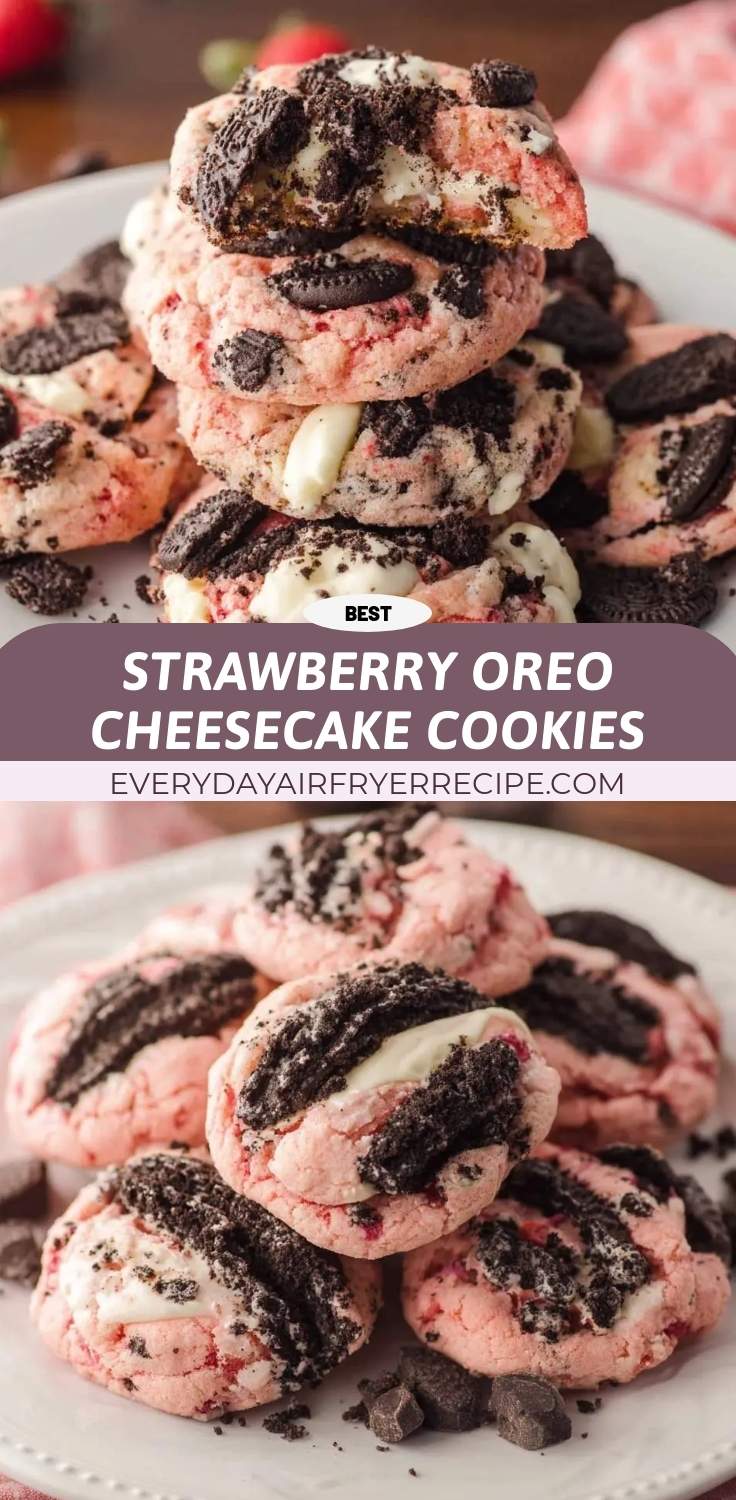strawberry oreo cheesecake cookies pinterest