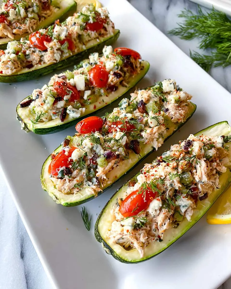 stuffed zucchini boats with chicken recipe 1