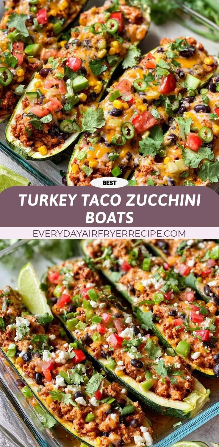 turkey taco zucchini boats pinterest