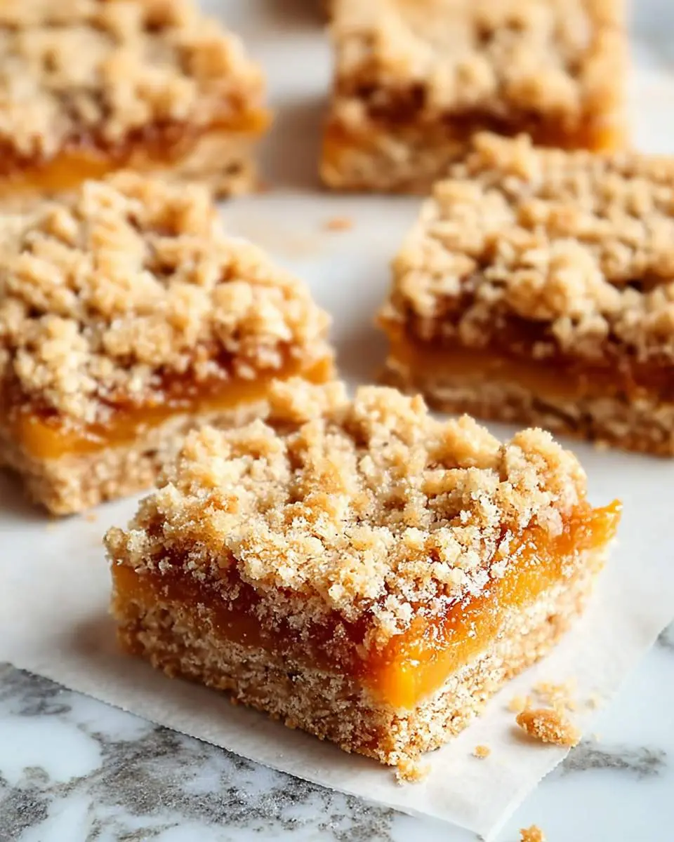 Apricot crisp bars recipe ingredients and preparation