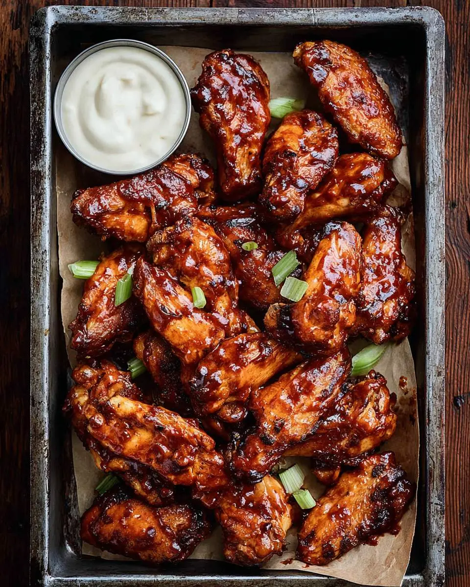 BBQ chicken wings ingredients and preparation