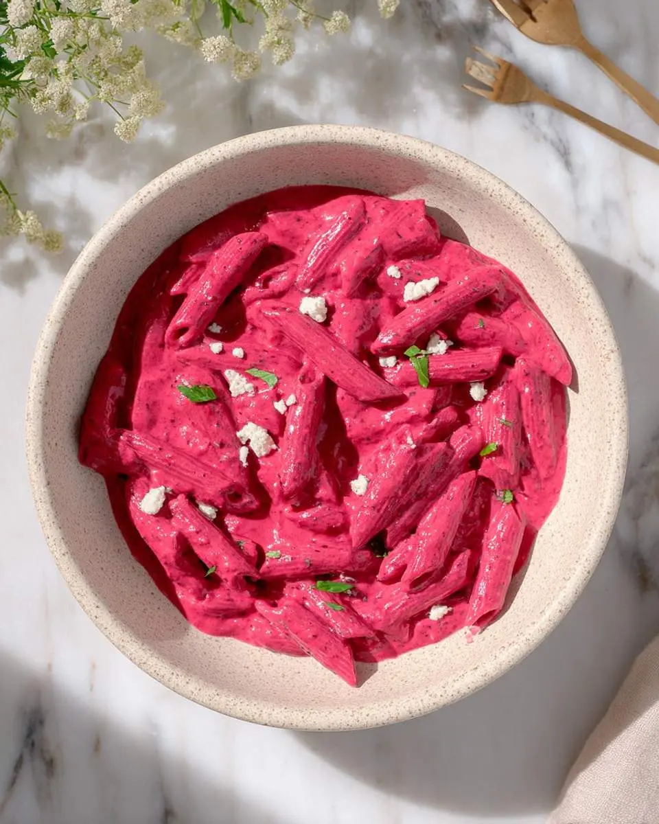 blending roasted beets with goat cheese and walnuts
