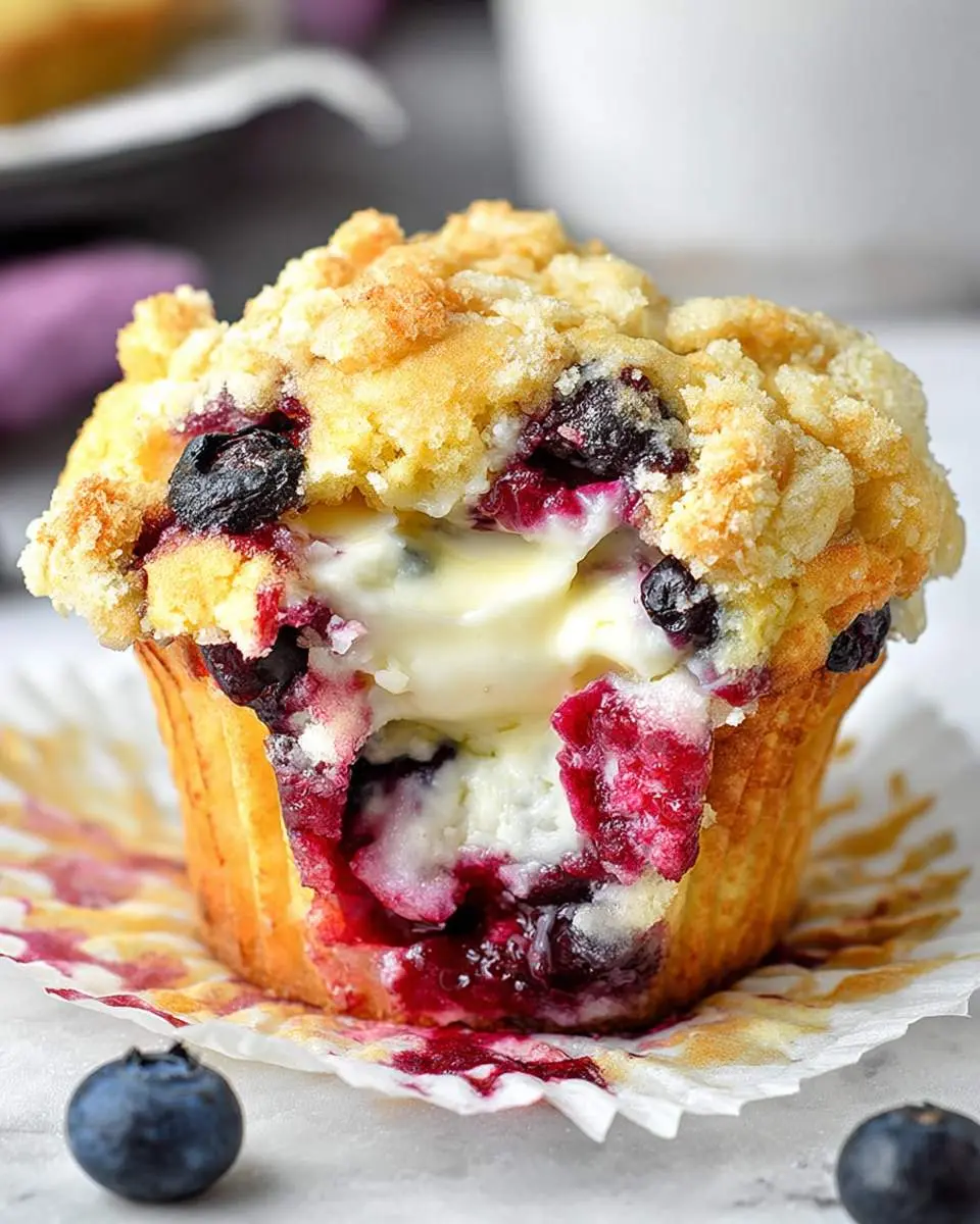 Blueberry cream cheese muffins ingredients and preparation