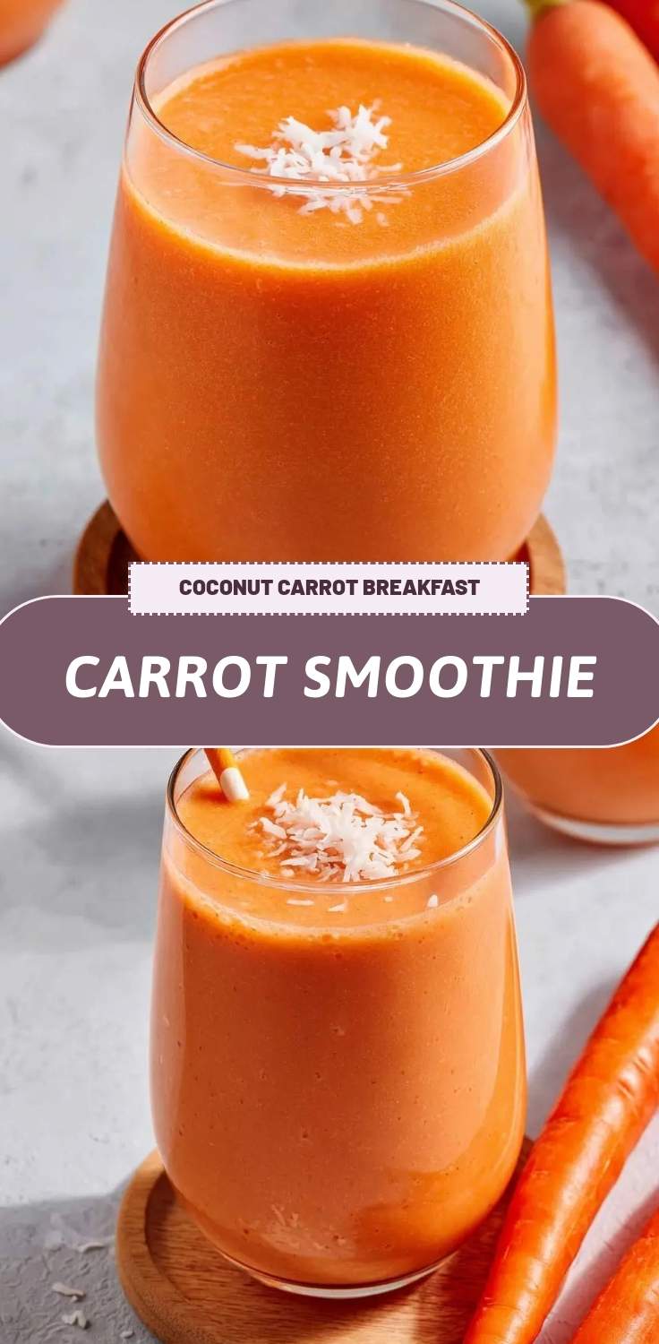 finished orange smoothie in a tall glass with cinnamon sprinkle