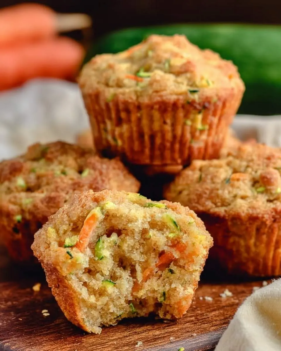 carrot zucchini muffins ingredients shredded vegetables and batter in bowls