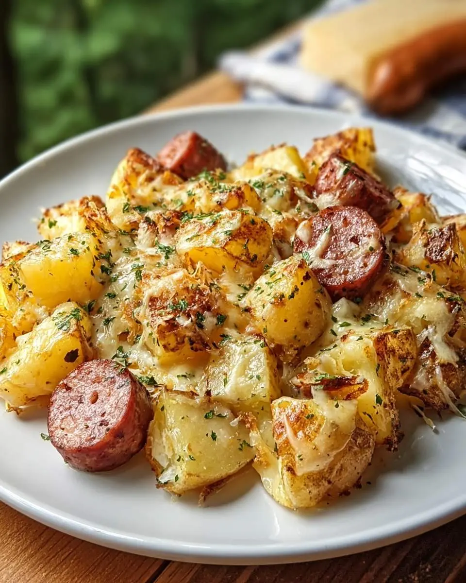 Cheesy Ranch Potatoes and Smoked Sausage ingredients and preparation