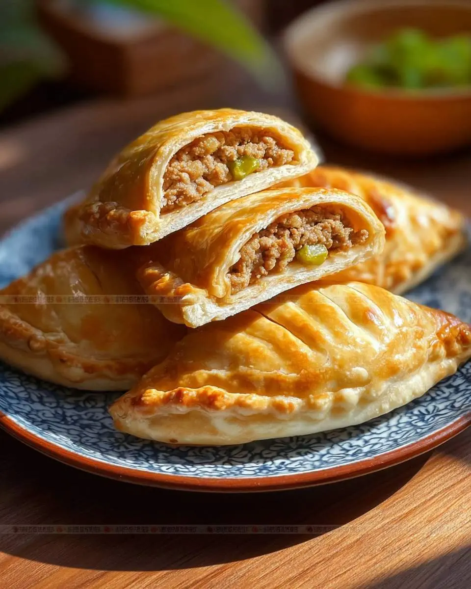 step by step preparation showing dough rolling and filling