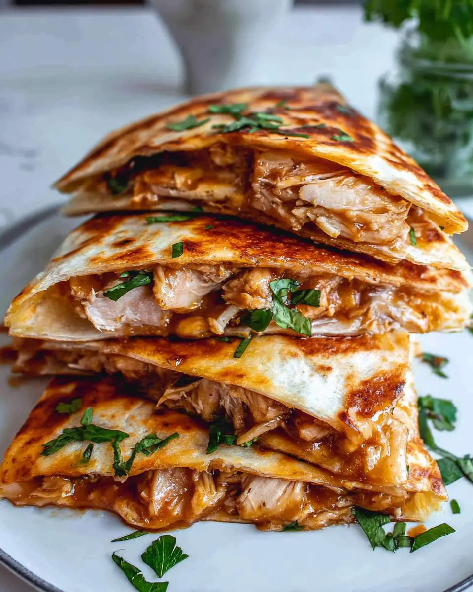 Chipotle BBQ Chicken Quesadillas ingredients and preparation