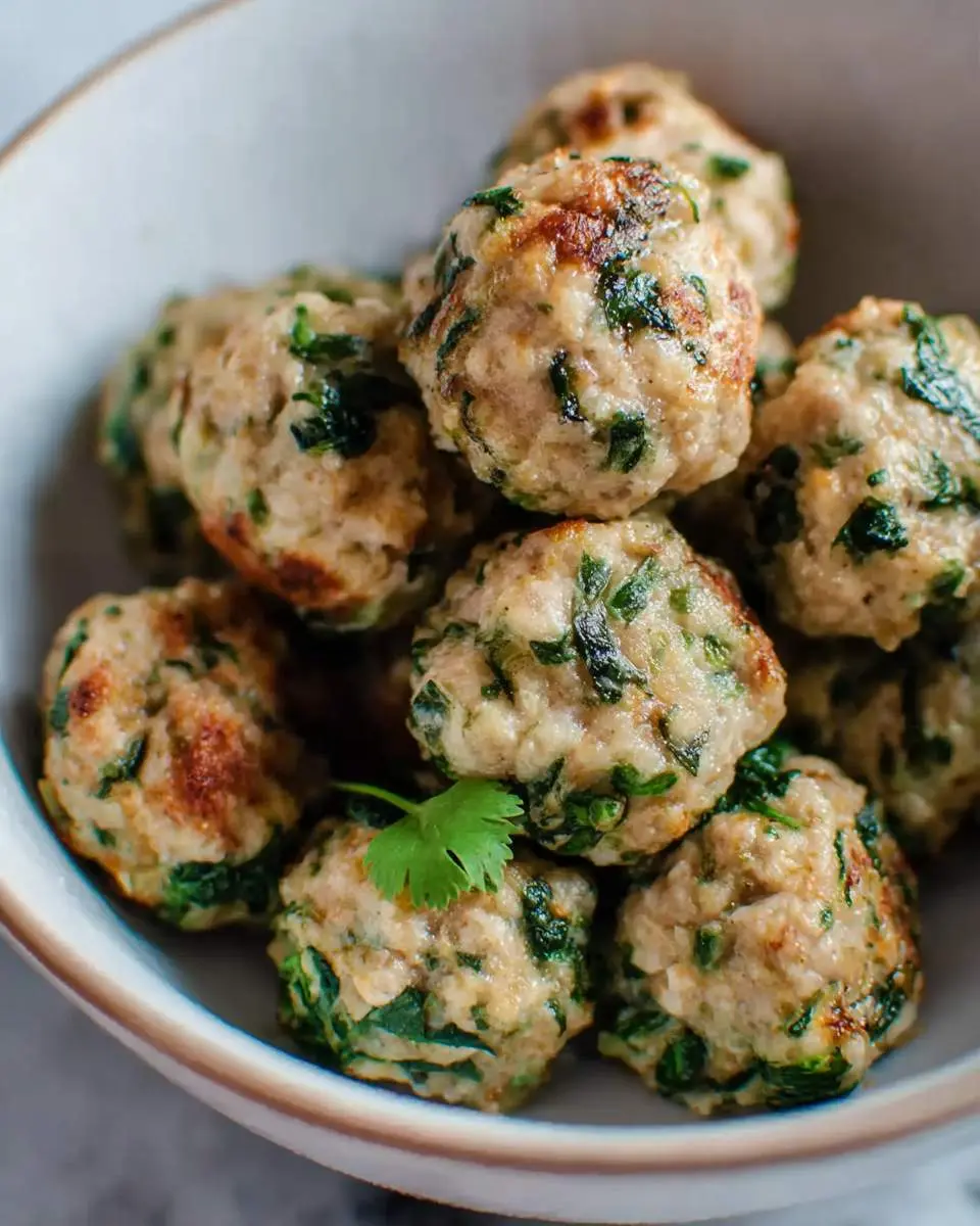 Low Carb Spinach Chicken Meatballs ingredients and preparation