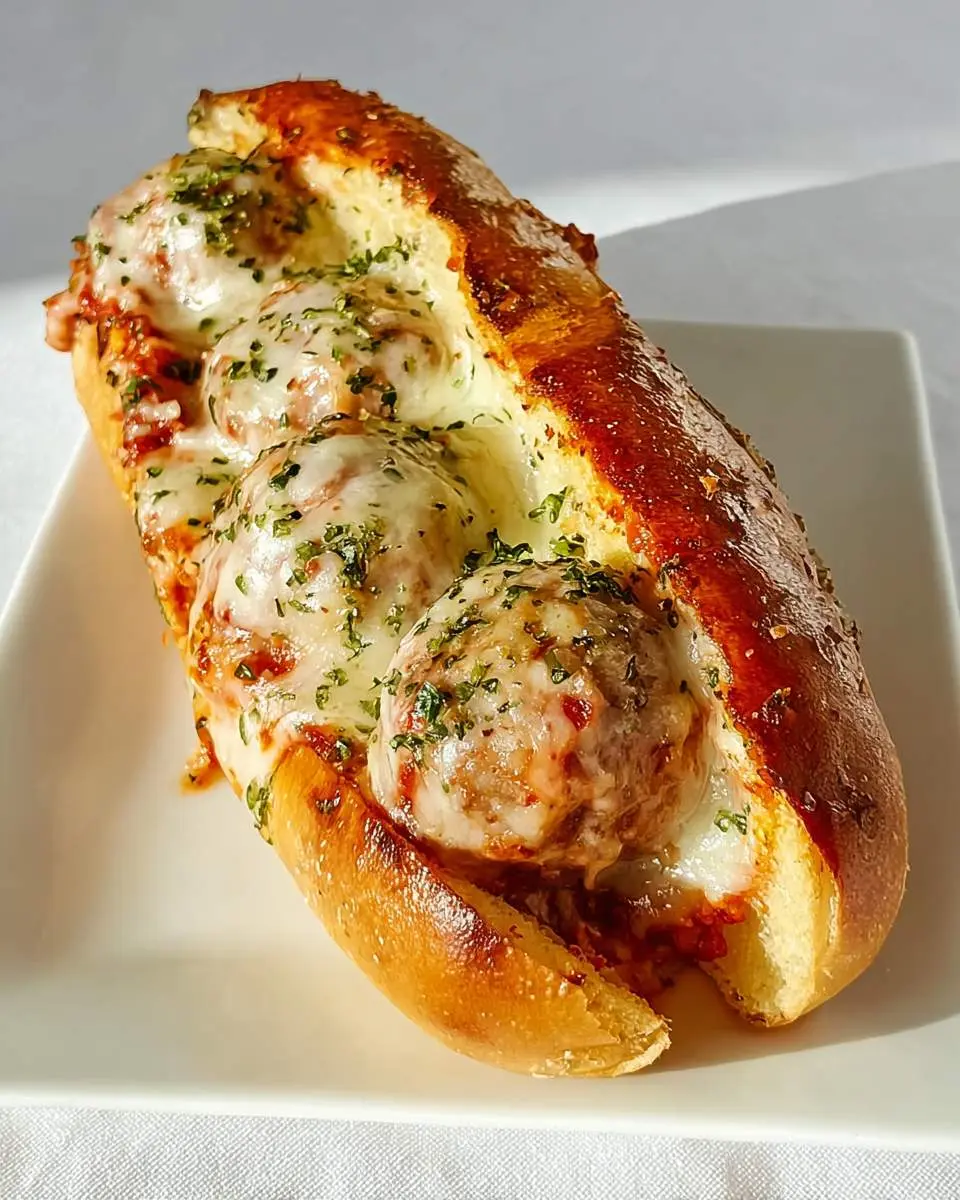 Meatball parmesan sandwich ingredients and preparation
