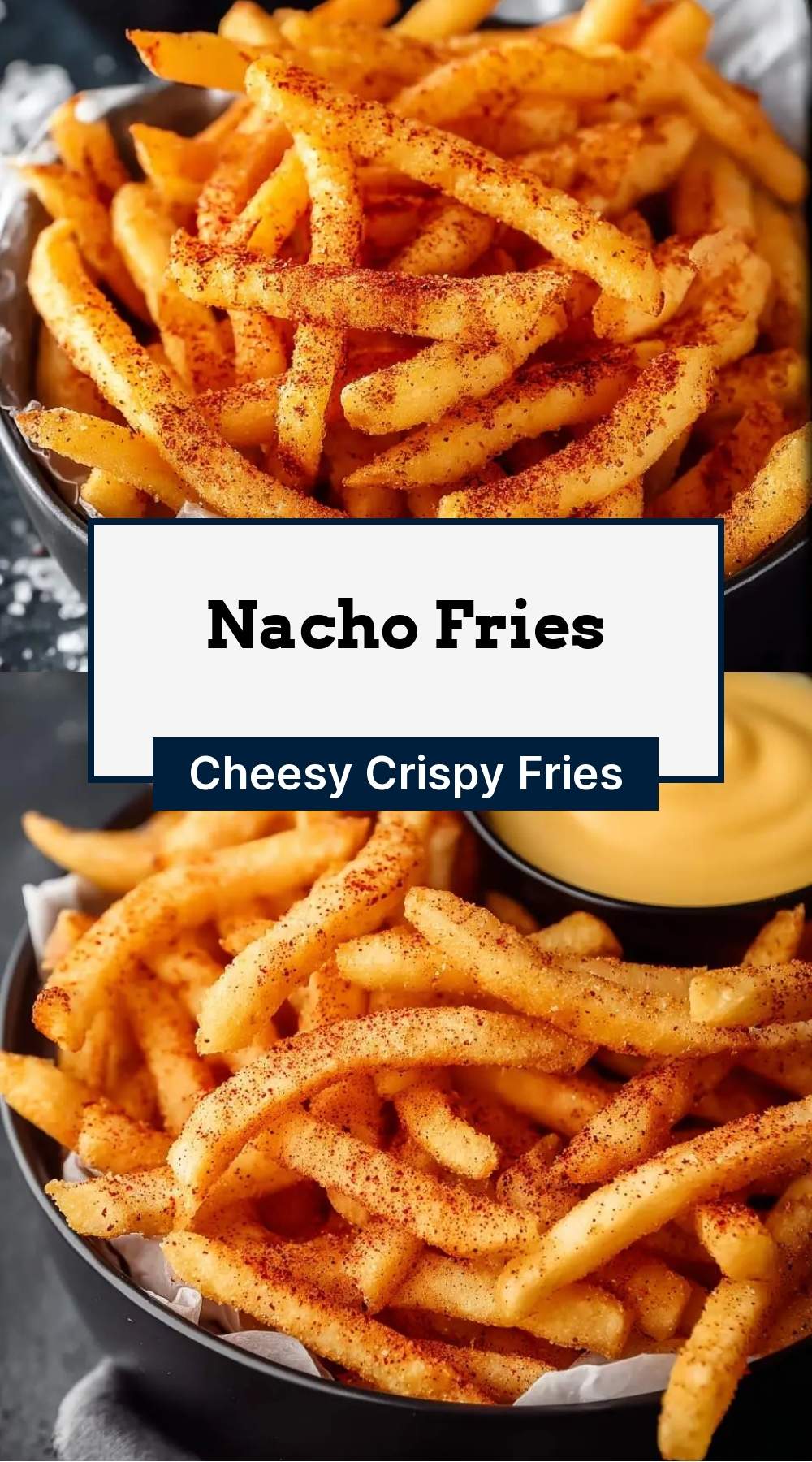 finished nacho fries on a platter ready to serve with toppings