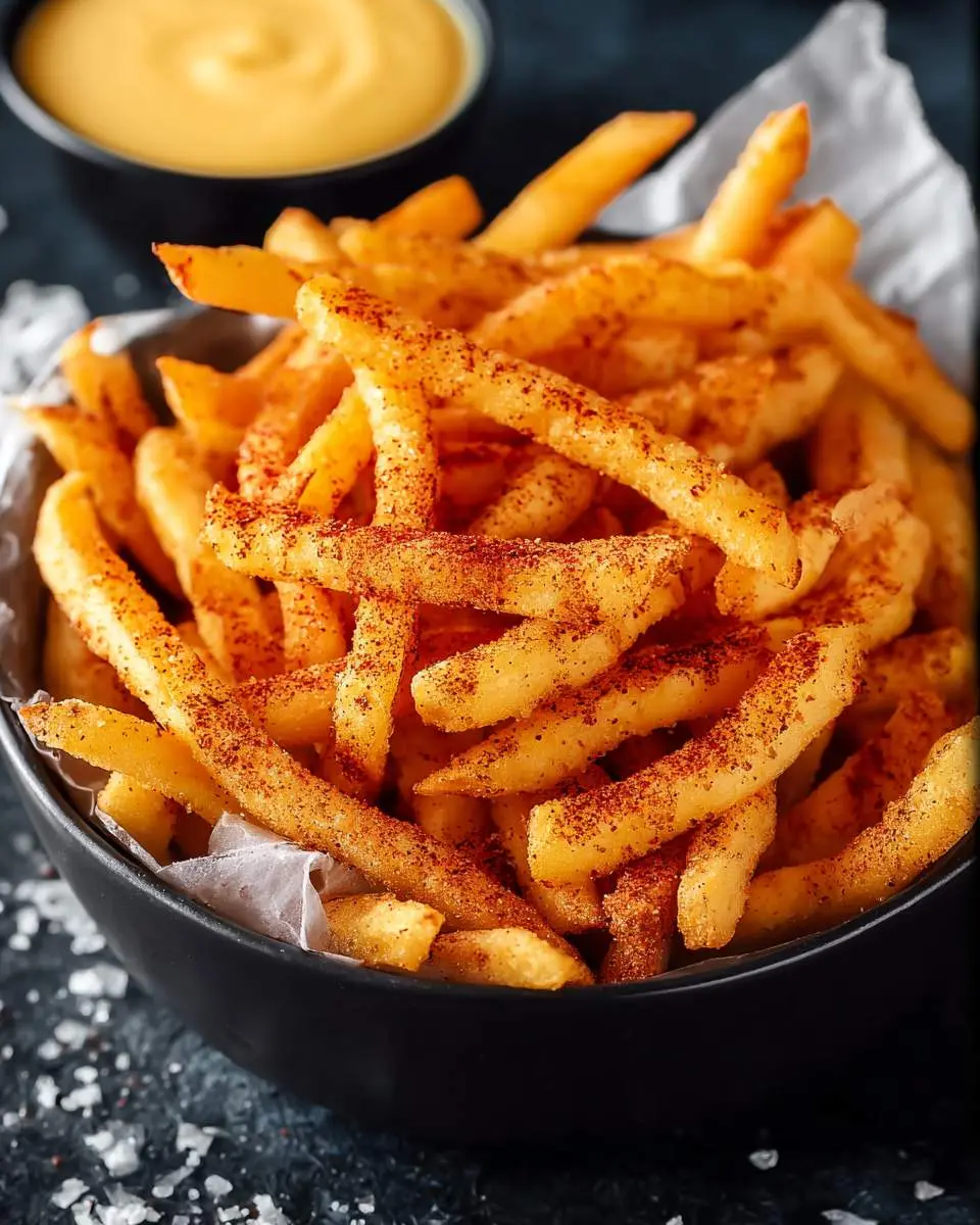 layered fries with melted cheese and toppings on a baking sheet