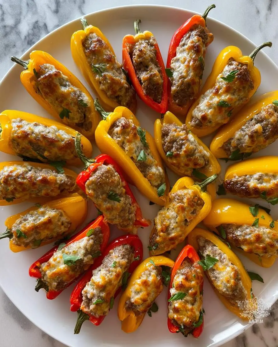 sausage stuffed mini peppers ingredients and preparation