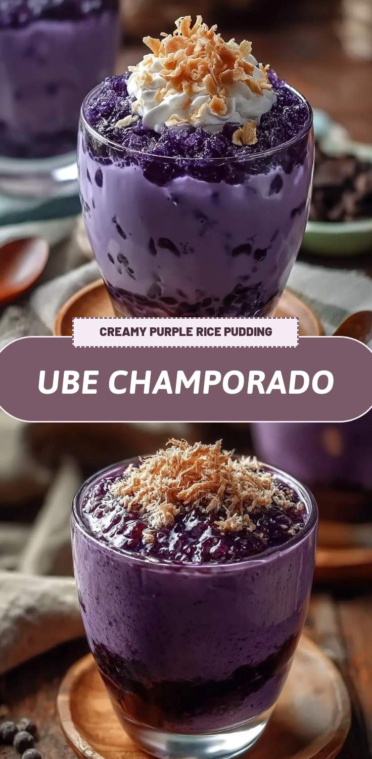 Ube champorado 27 finished dish ready to serve